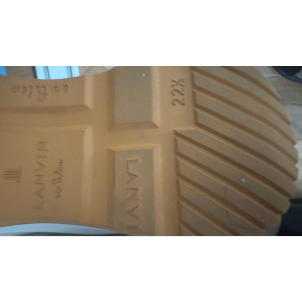 Women's LANVIN en Bleu Beige Silver Slip-On Sneakers US 5.5 - Picture 8 of 8